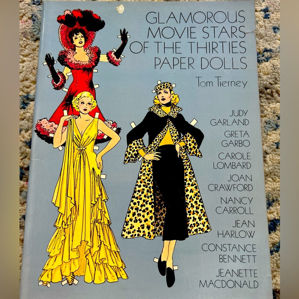 Glamourous Movie Stars of the Thirties Paper Dolls Tom Tierney UNCUT 1978